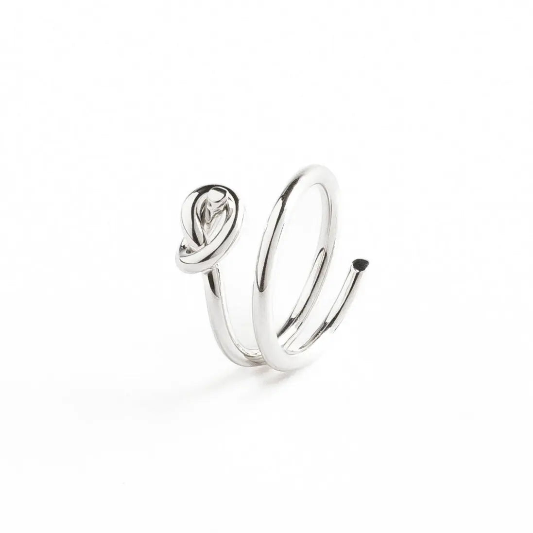 Anello Nodo Doppio in argento 925 con piccolo nodo - collezione Basic Adami Gioielli