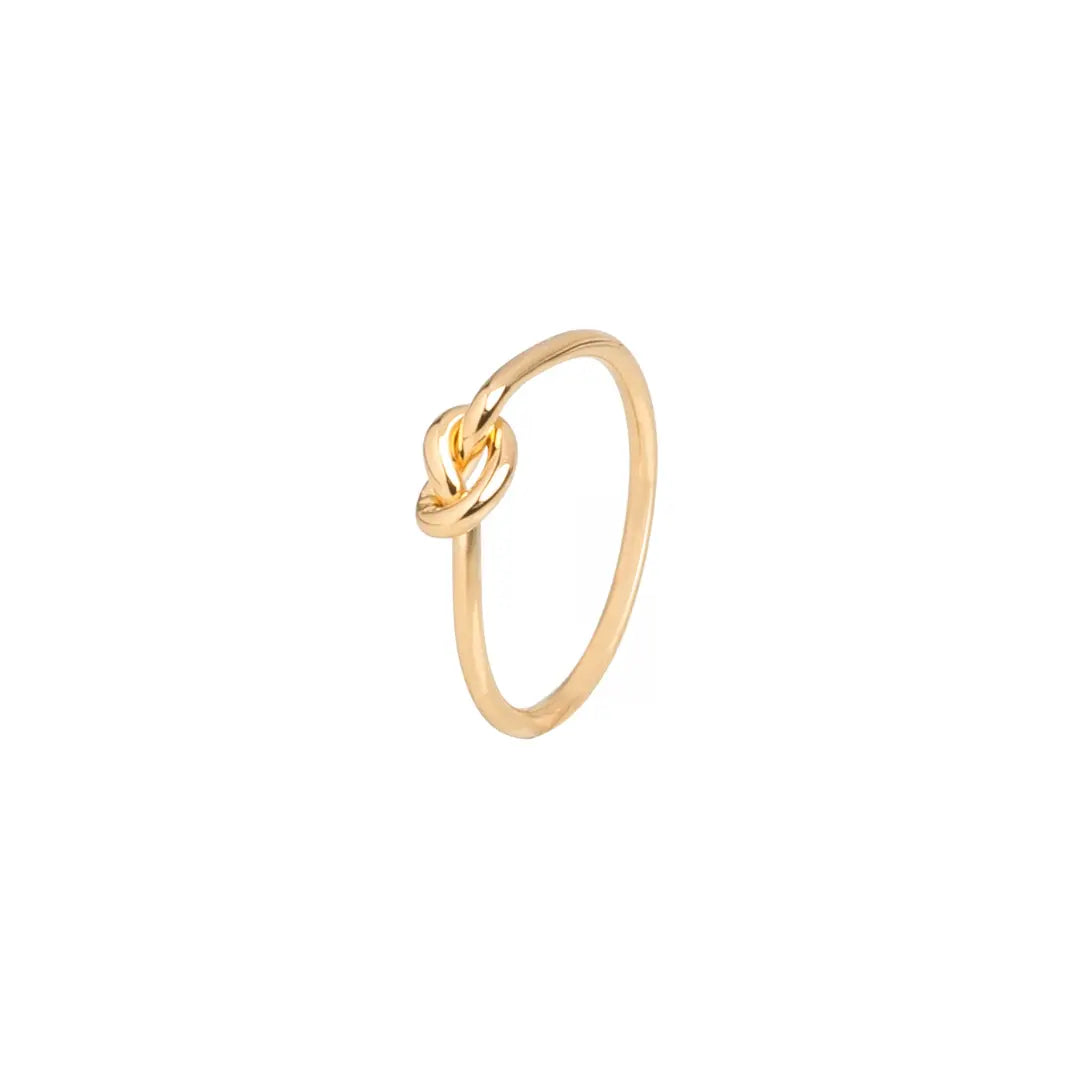 Anello Nodo Piccolo in argento versione dorata - collezione Basic Adami Gioielli