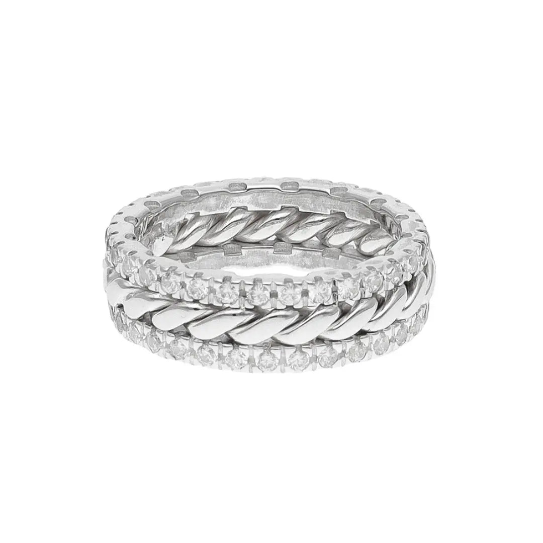 Anello Twisted in argento 925 - collezione Nuance - Adami Gioielli