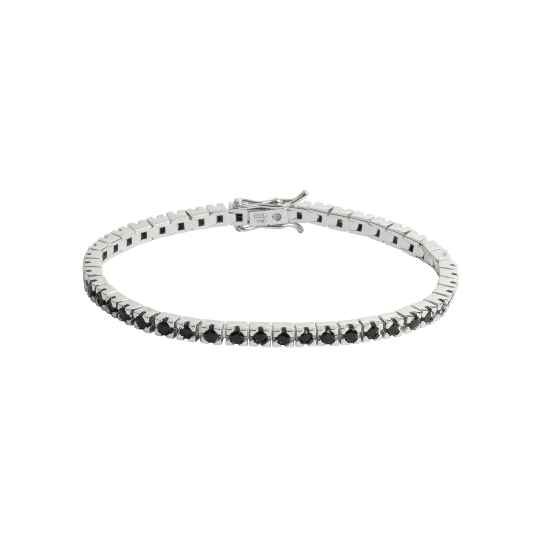 Bracciale Tennis in argento 925 con zirconi neri - collezione Nuance - Adami Gioielli