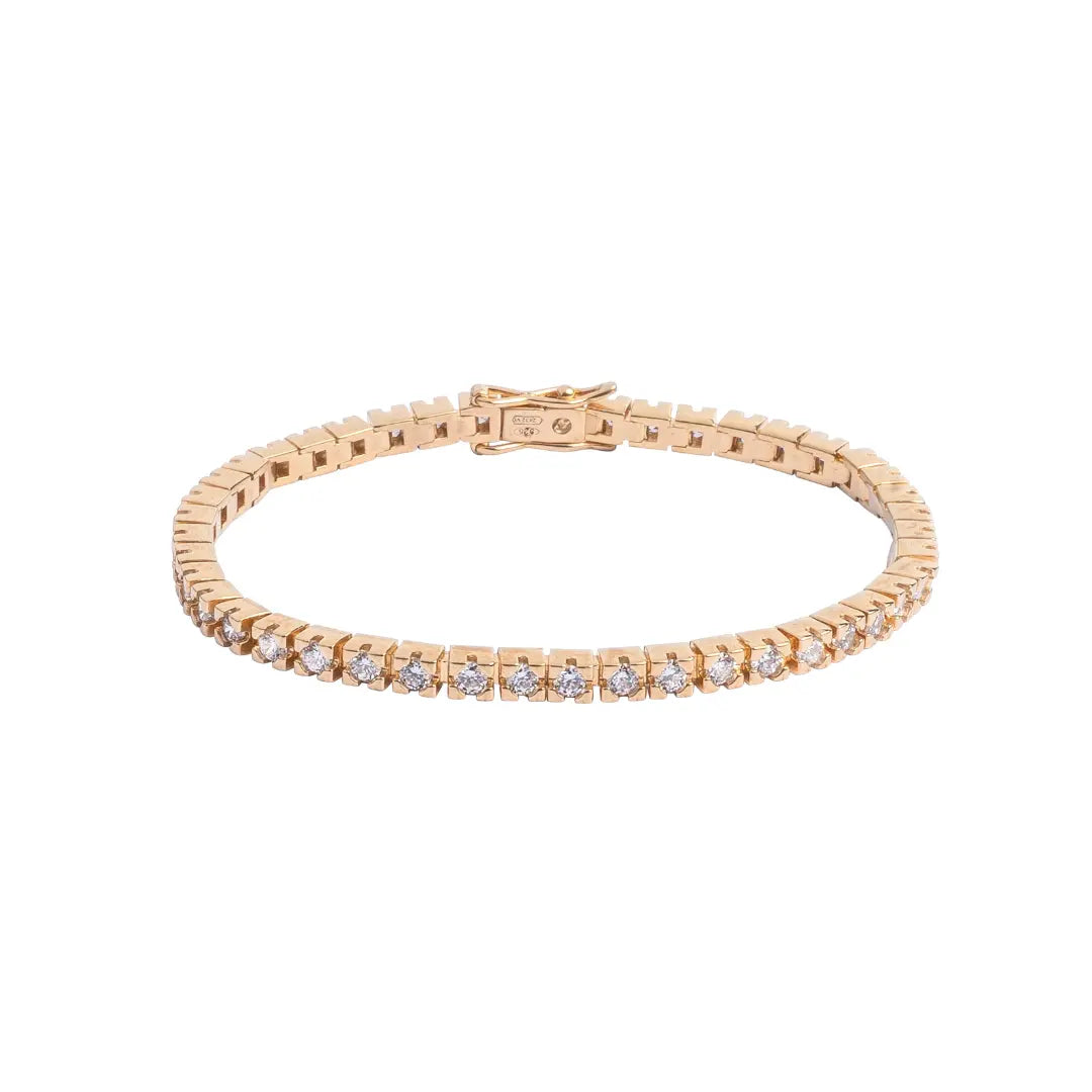 Bracciale Tennis in argento 925 dorato con zirconi bianchi - collezione Nuance Adami Gioielli