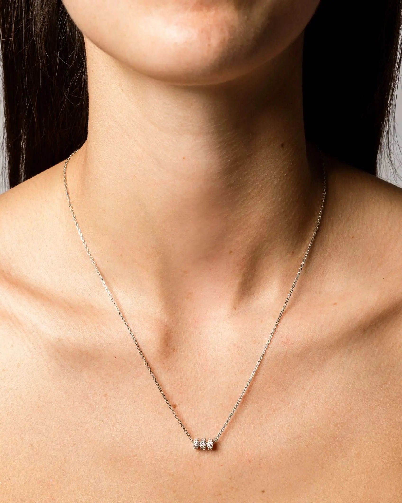 Collana Barrel in argento 925 con zirconi rosa - collezione Nuance - Adami Gioielli