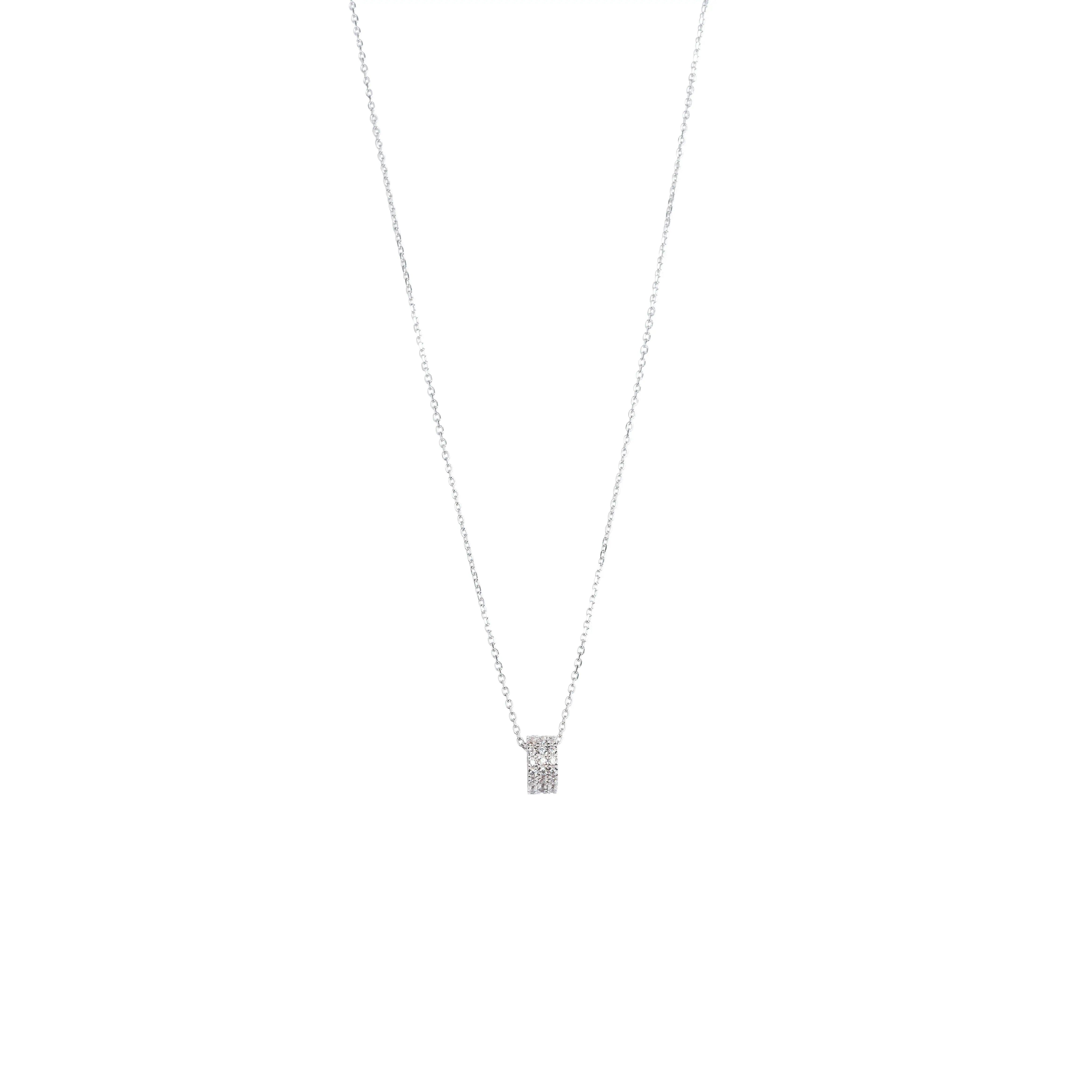 Collana Circle in argento 925 con zirconi bianchi - collezione Nuance Adami Gioielli
