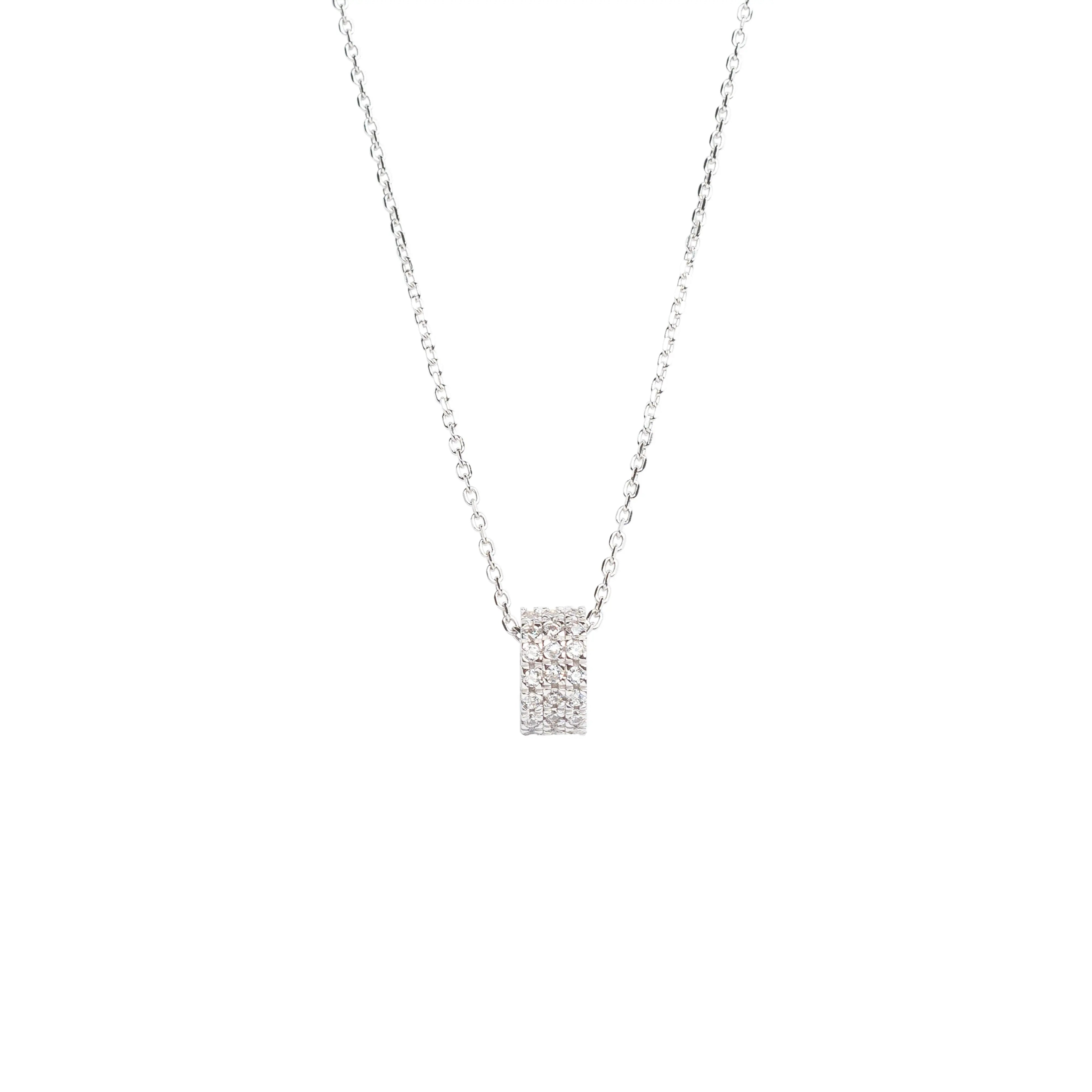 Collana Circle in argento 925 con zirconi bianchi - collezione Nuance Adami Gioielli