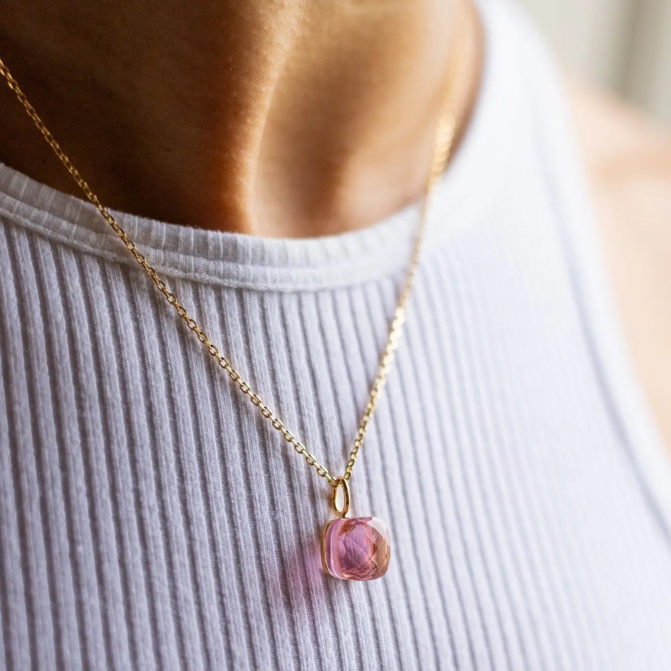 Collana Manhattan in argento 925 rosa- collezione Manhattan Adami Gioielli