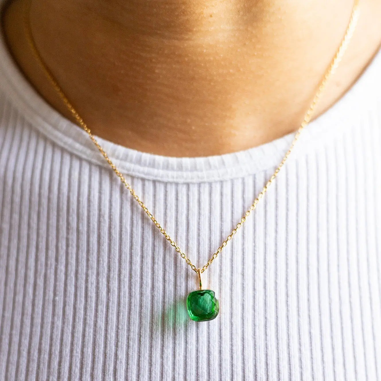 Collana Manhattan in argento 925 verde- collezione Manhattan Adami Gioielli