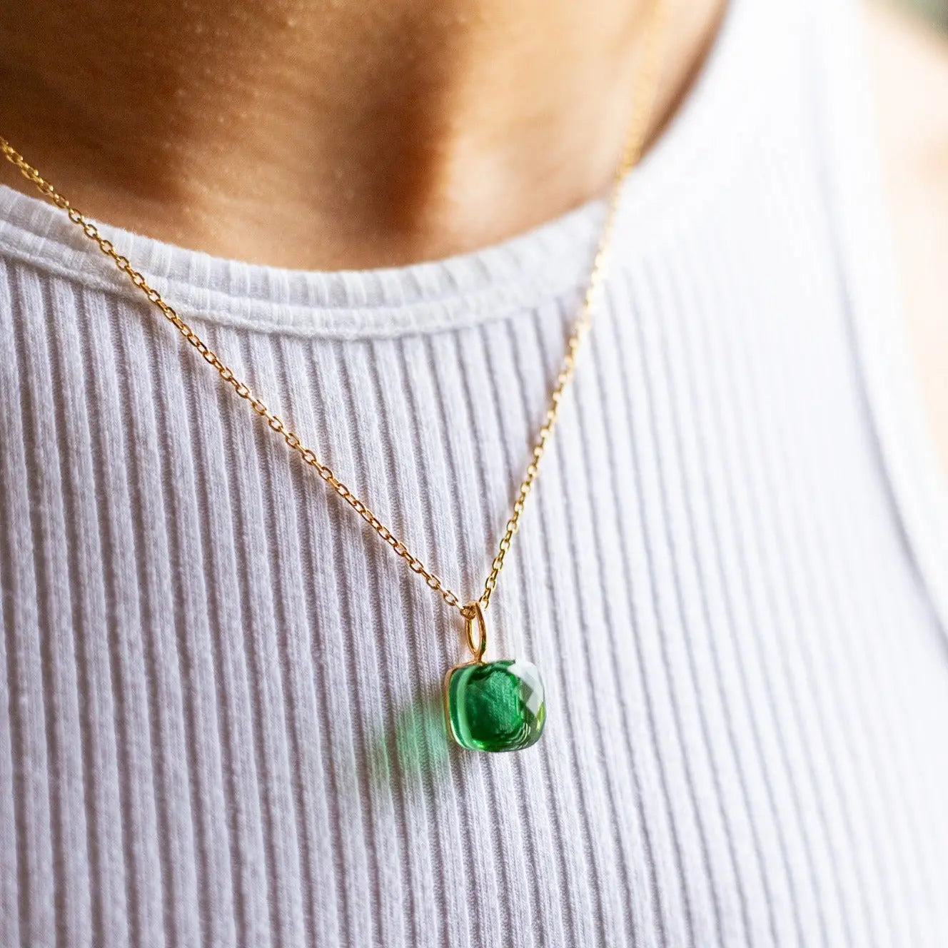 Collana Manhattan in argento 925 verde- collezione Manhattan Adami Gioielli