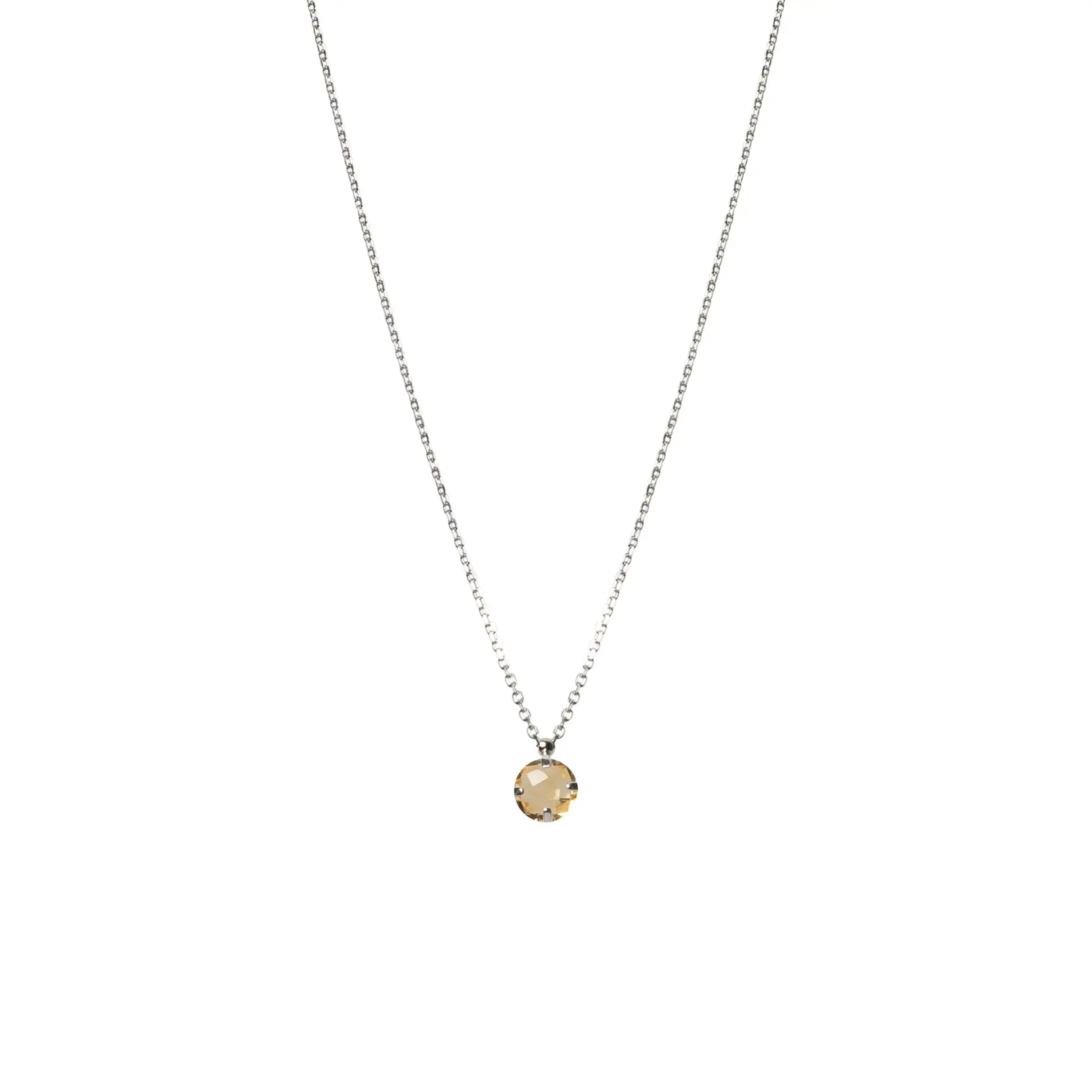 Collana Natura in argento 925 e pietra naturale quarzo fumé - collezione Natura Adami Gioielli 