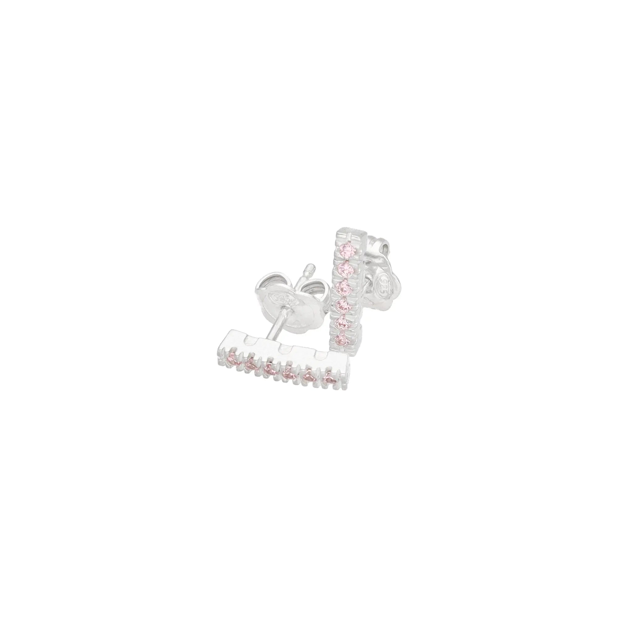 Orecchini Bar con zirconi rosa - collezione Nuance - Adami Gioielli