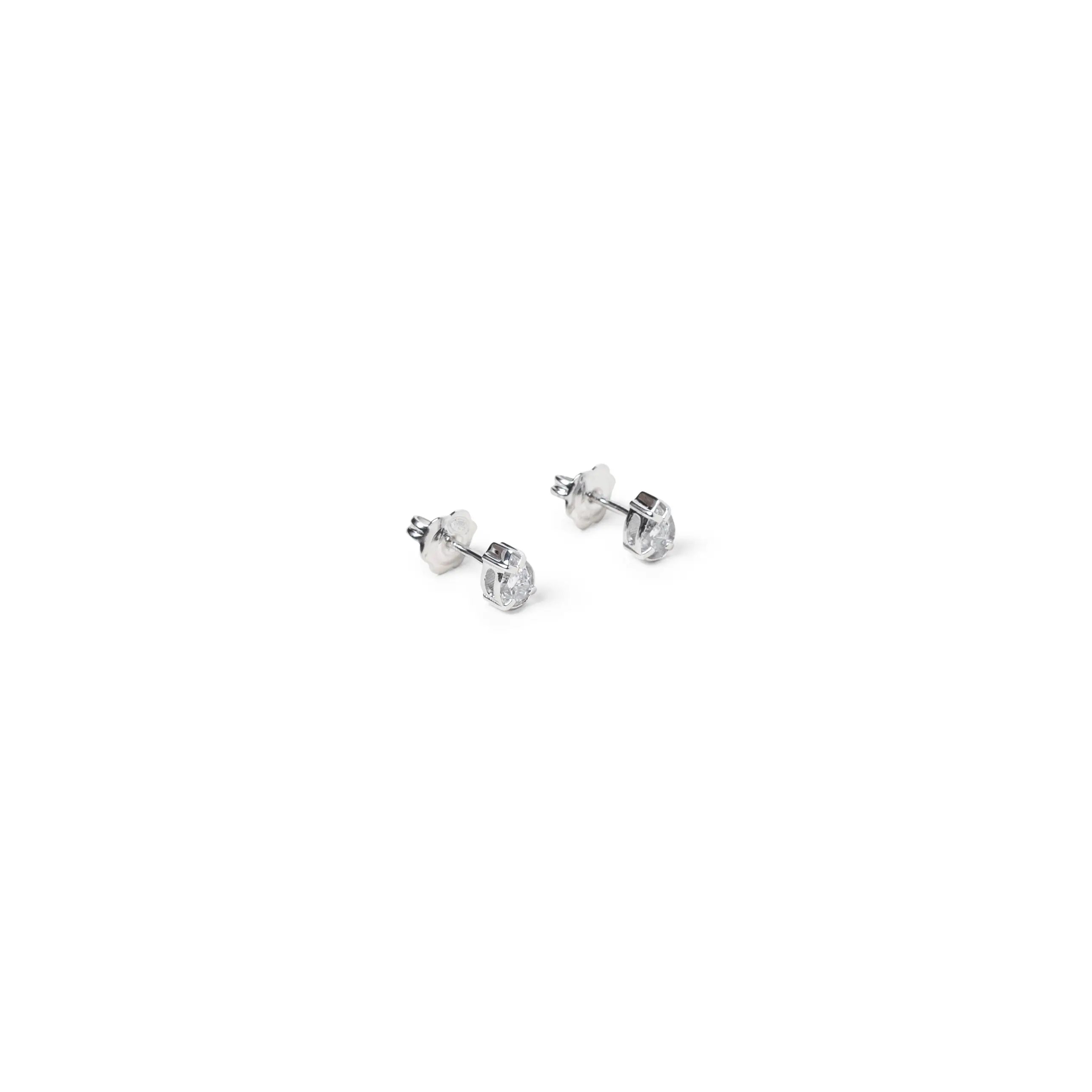 Orecchini Goccia in argento 925 e zirconi bianchi - collezione Basic Adami Gioielli 