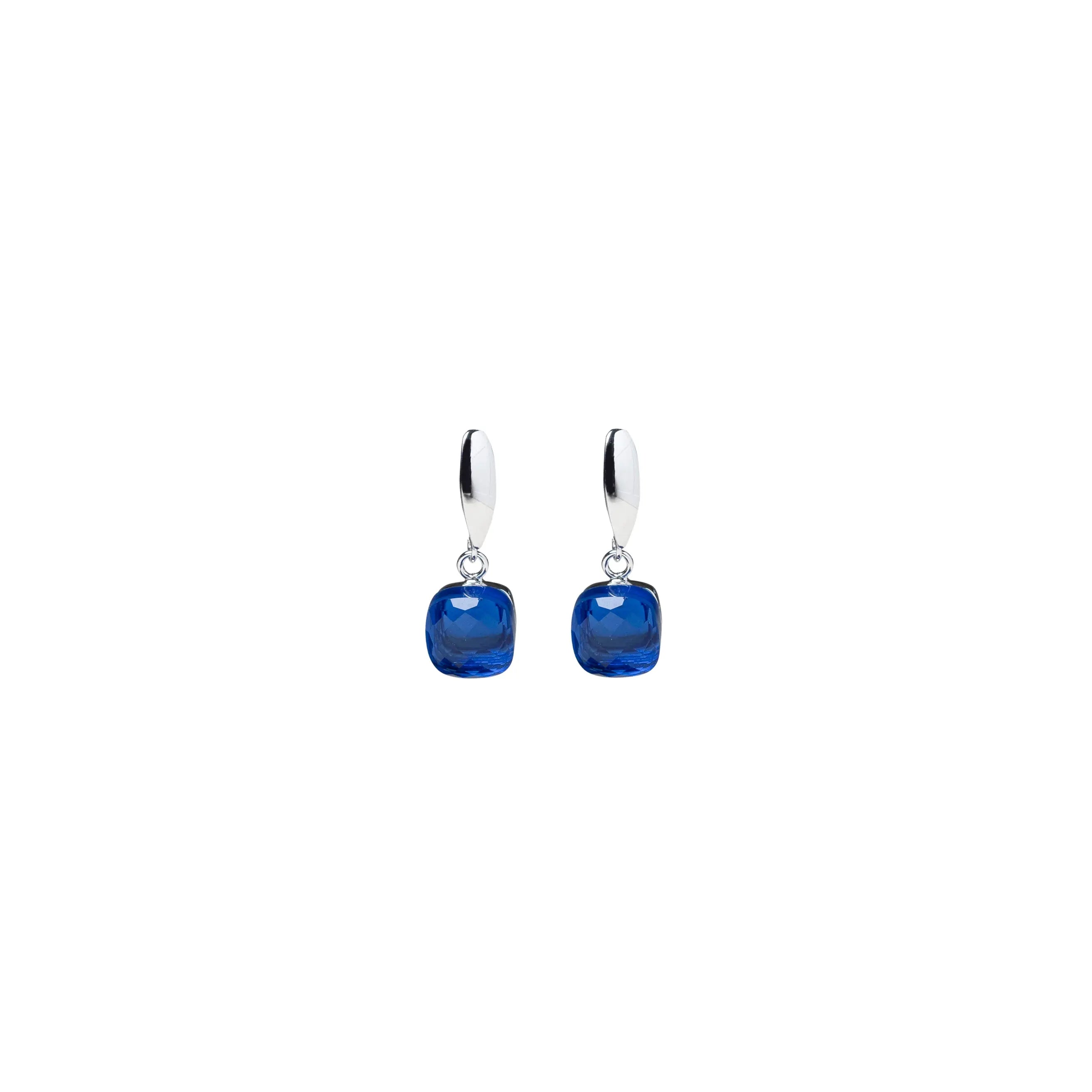 Orecchini Manhattan pendenti blu in argento 925 - collezione Manhattan - Adami Gioielli