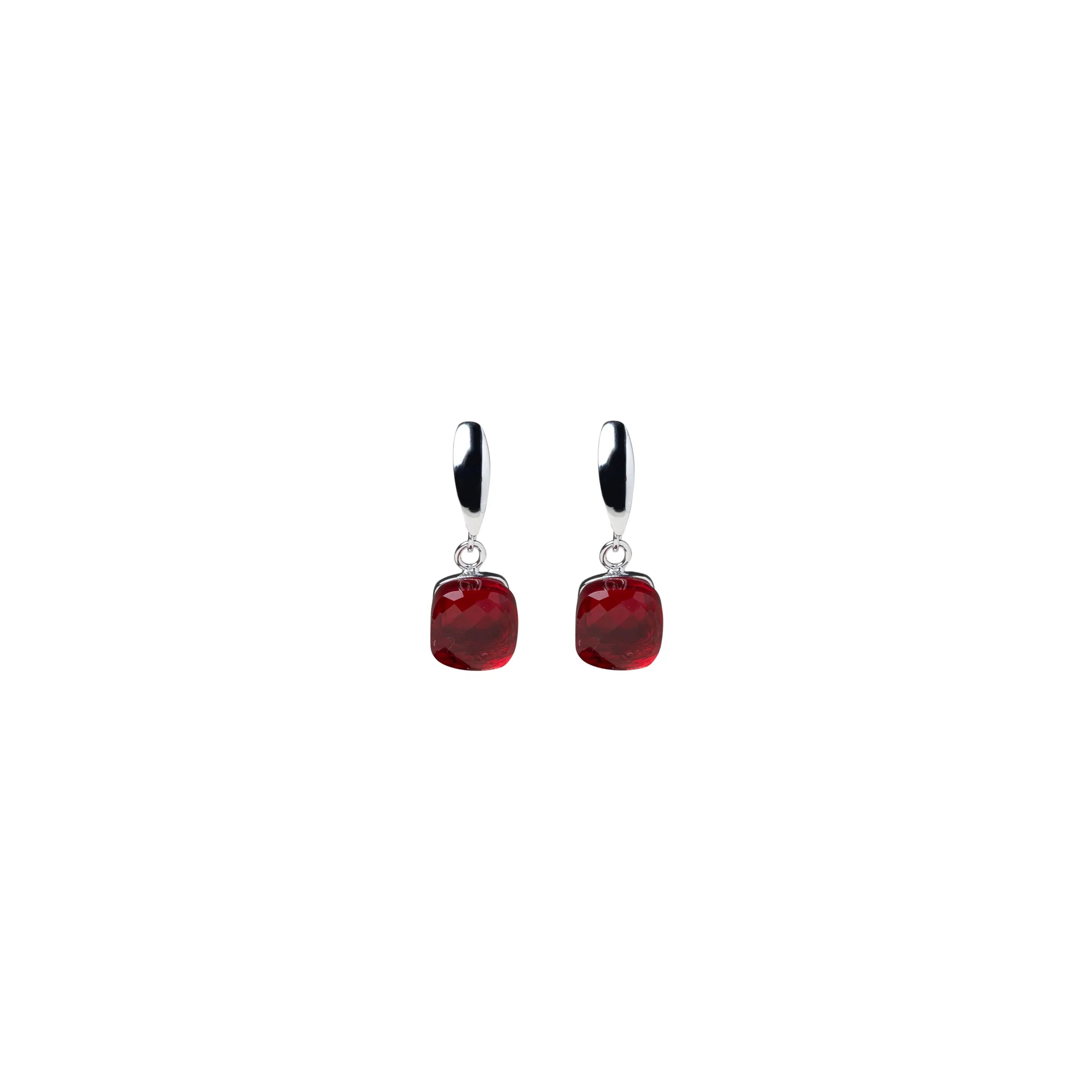 Orecchini Manhattan pendenti rossi in argento 925 - collezione Manhattan - Adami Gioielli