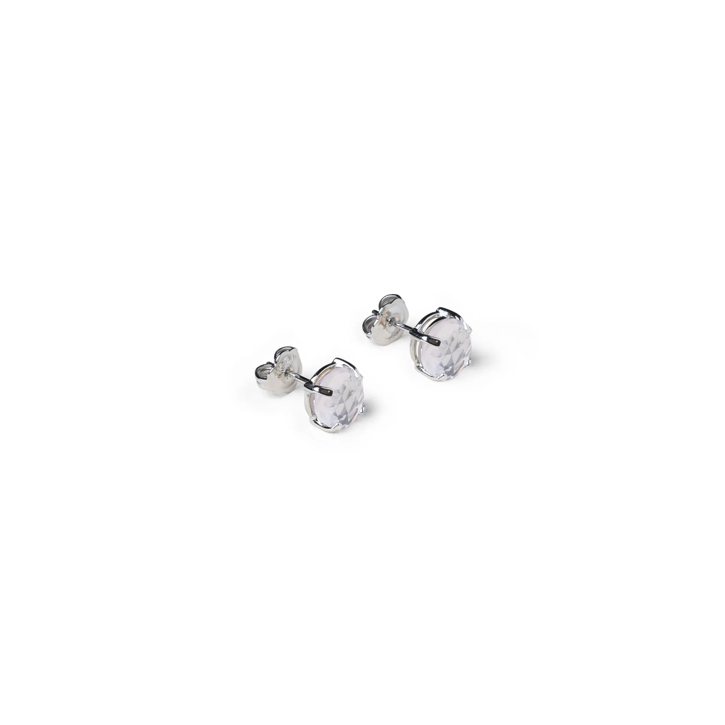 Orecchini Natura in argento 925 e pietra naturale color latte - collezione Natura - Adami Gioielli